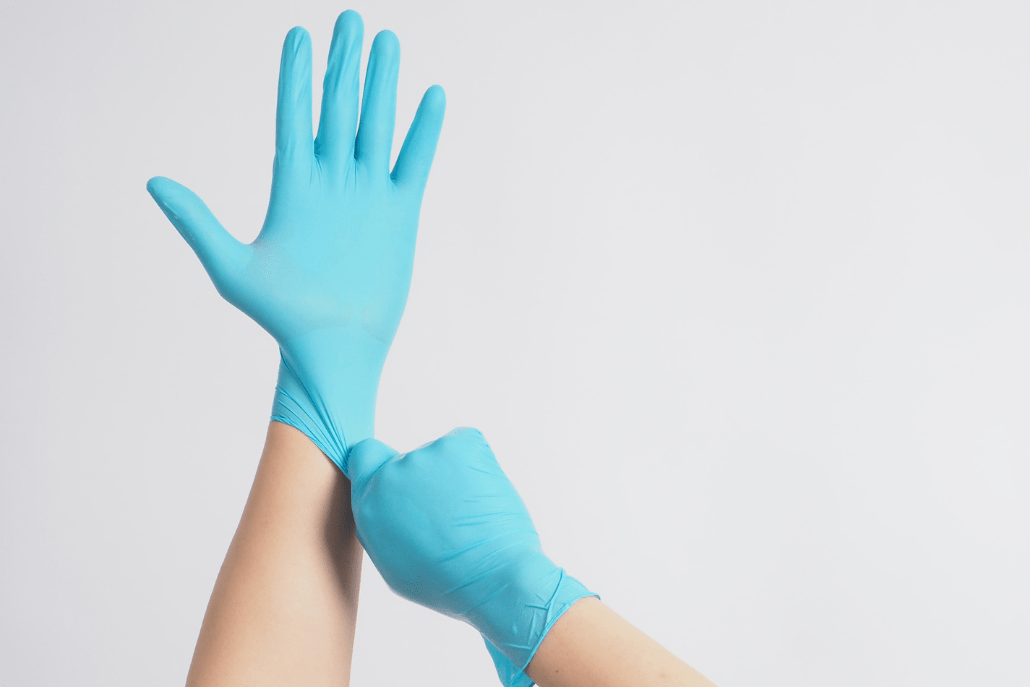 Hand Protection Nitrile, latex, and cut-resistant work gloves for warehouse and industrial use