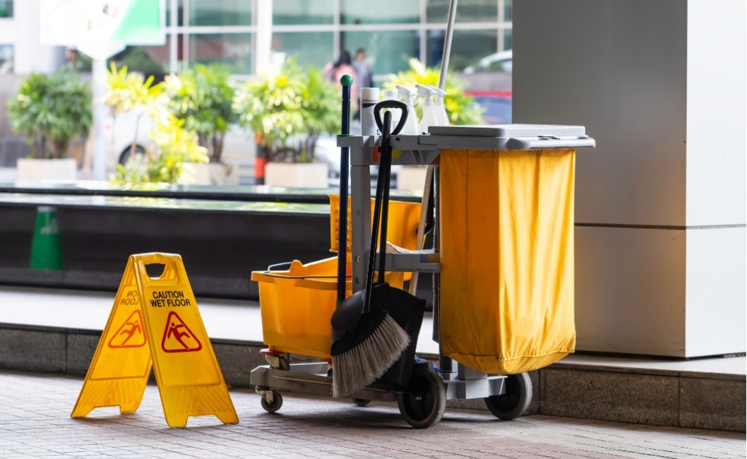 Products - Janitorial Supplies Janitorial supplies including mops, brooms, and cleaning chemicals for industrial facilities