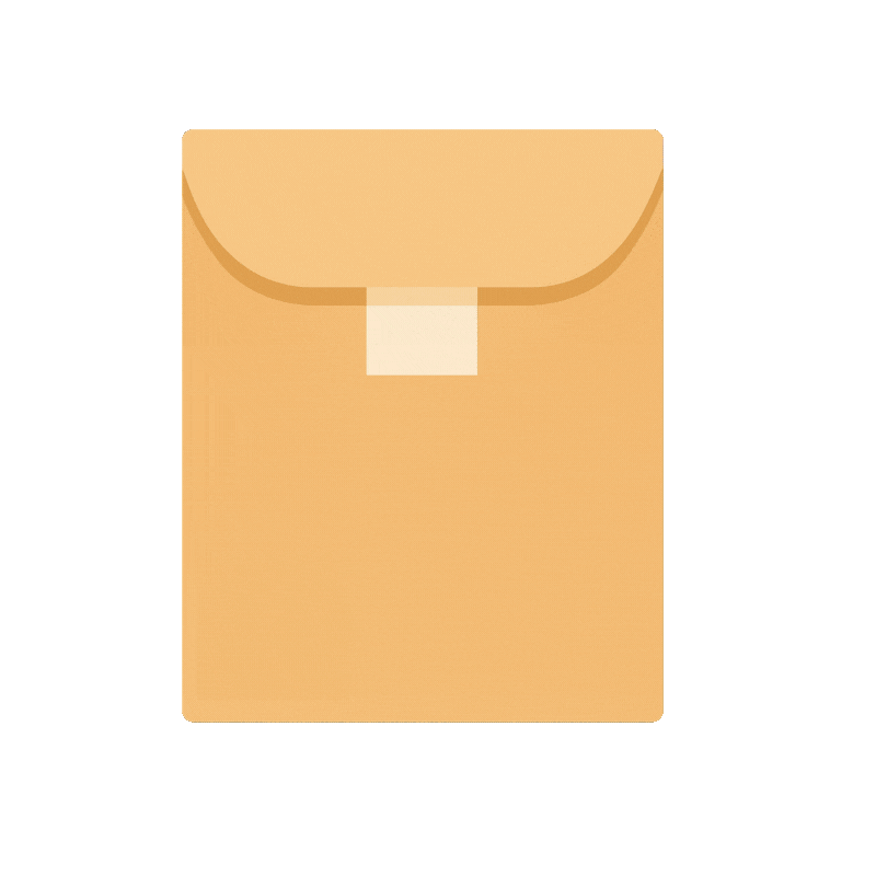 A Kraft Mailer being filled with a Gertex t-shirt