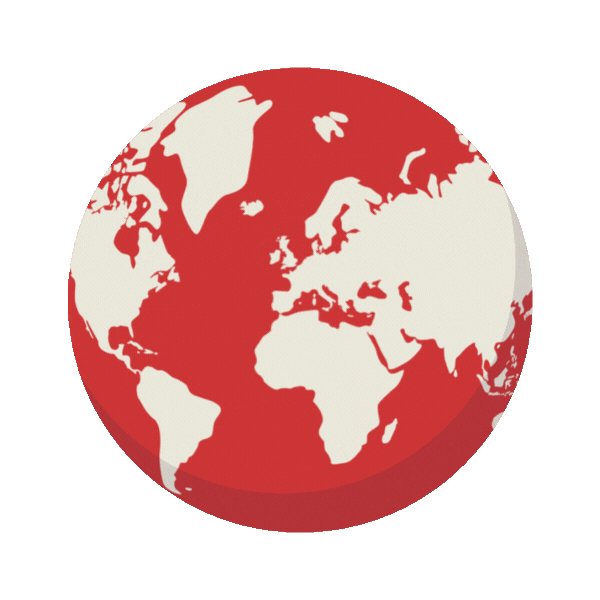 A Spinning Red Globe