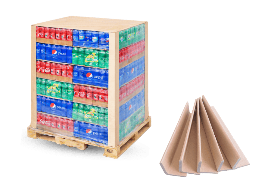 Angleboard for Drink Packaging on a Skid