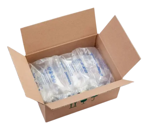 Air Pillows Air pillow void fill packaging inflated inside a shipping box