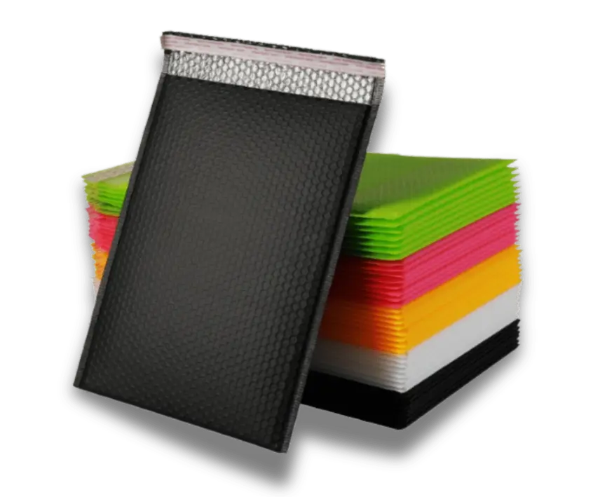 Coloured Poly Bubble Mailers - Multiple Colour Options Range of coloured poly bubble mailers in multiple sizes and colours including pink, blue, and grey