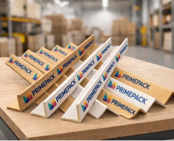 Custom printed edgeboard protectors with branded logo and colour