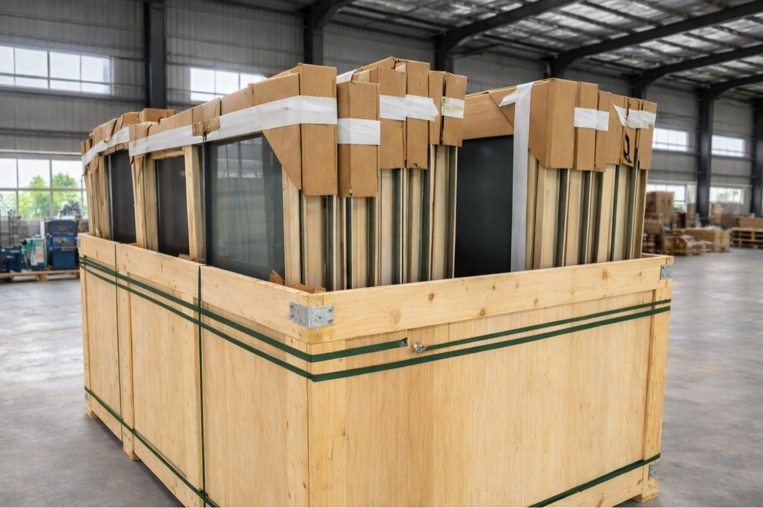 Edgeboard protectors used in window and glass manufacturing packaging