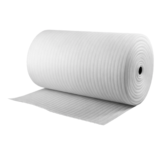 Polyethylene foam rolls for cushioning fragile items during shipping