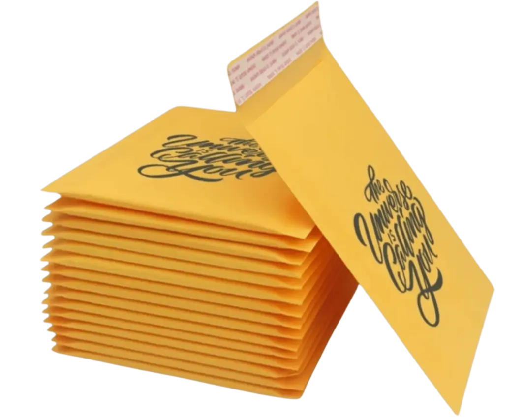 Kraft Bubble Mailers - Optional Double or Single Sided Print Kraft bubble mailers with single and double-sided print options