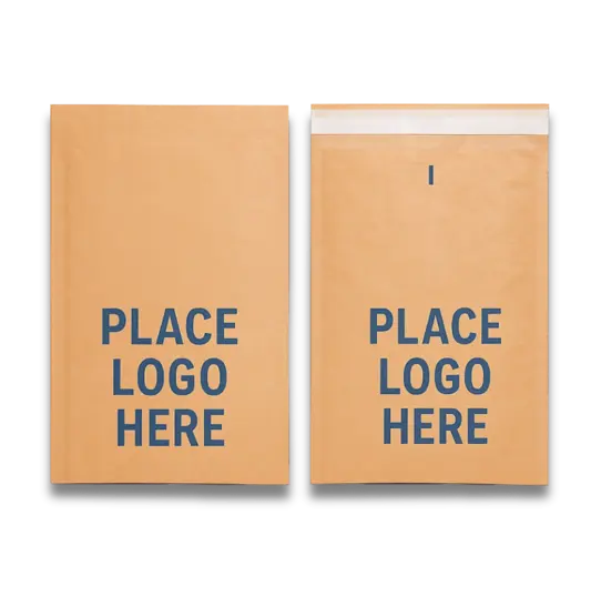 Kraft Honeycomb Mailers - Custom Print Icon showing custom-printed kraft honeycomb mailer with single or double-sided print option