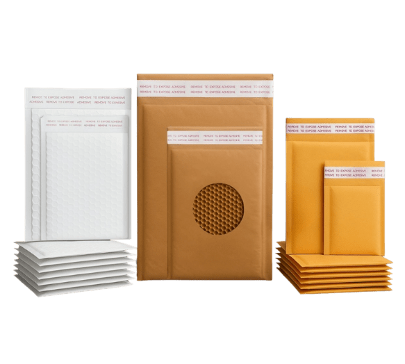 Poly bubble mailers and kraft envelopes for shipping